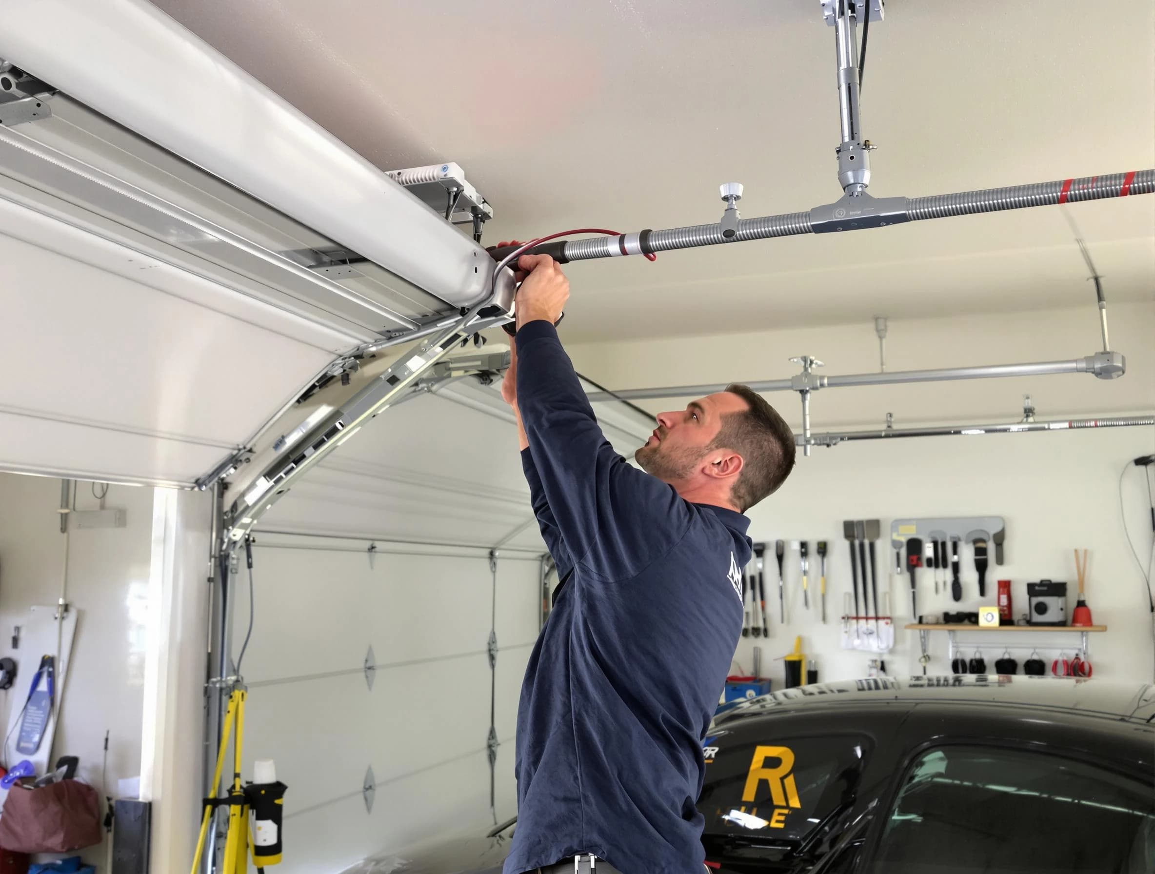 North Plainfield Garage Door Repair technician performing garage door cable repair in North Plainfield