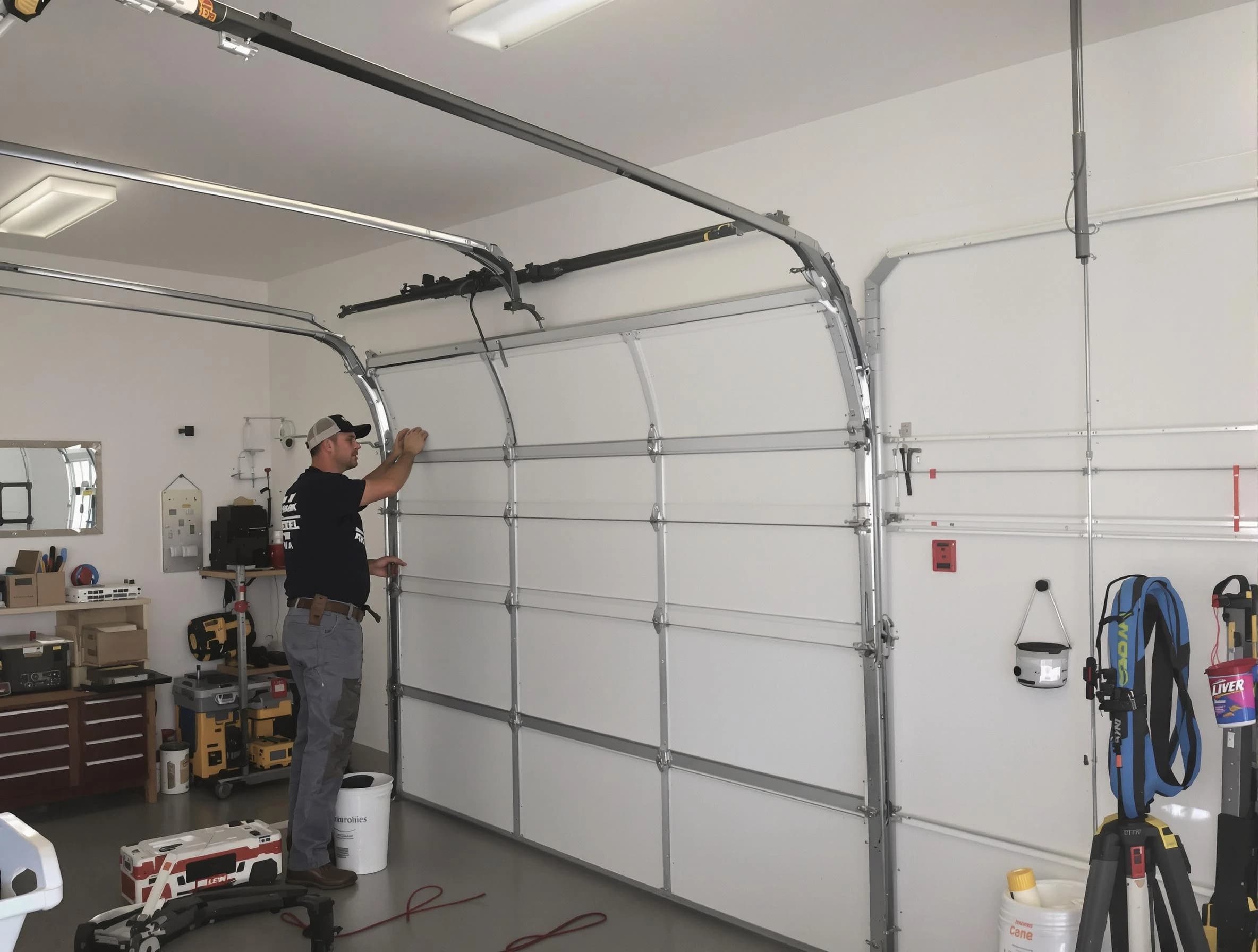 North Plainfield Garage Door Repair team installing new garage door in North Plainfield