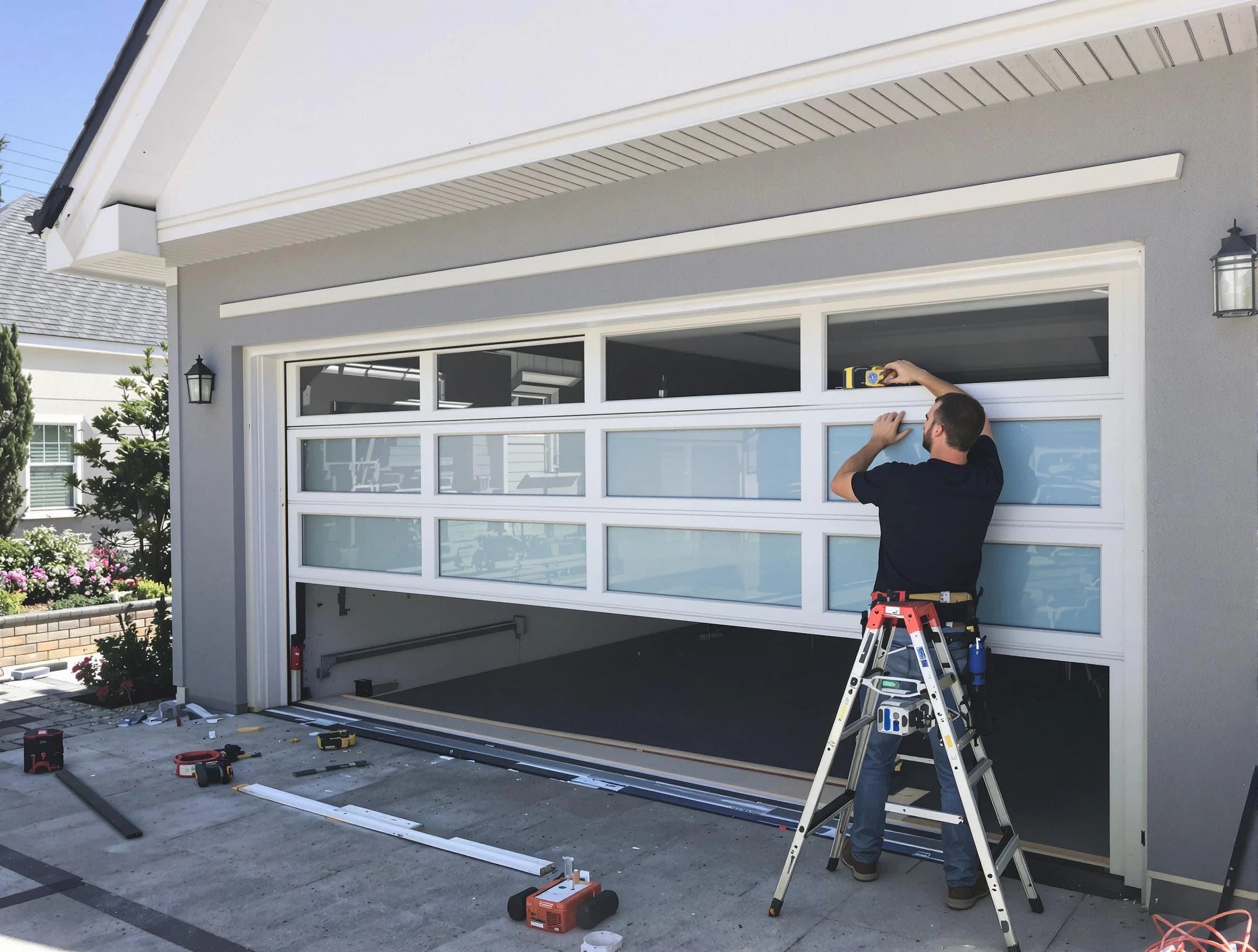 North Plainfield Garage Door Repair team performing garage door replacement in North Plainfield