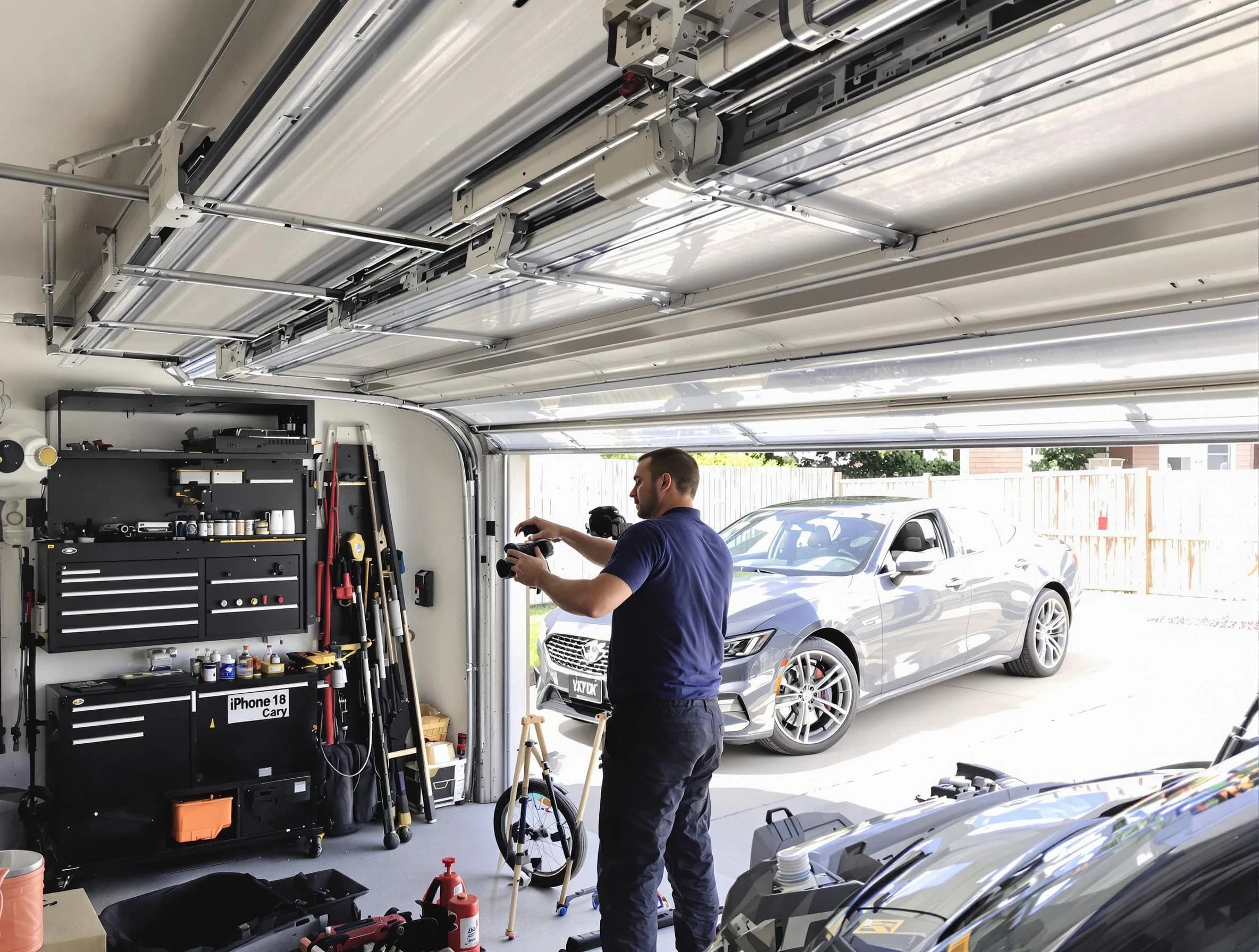 North Plainfield Garage Door Repair technician fixing noisy garage door in North Plainfield