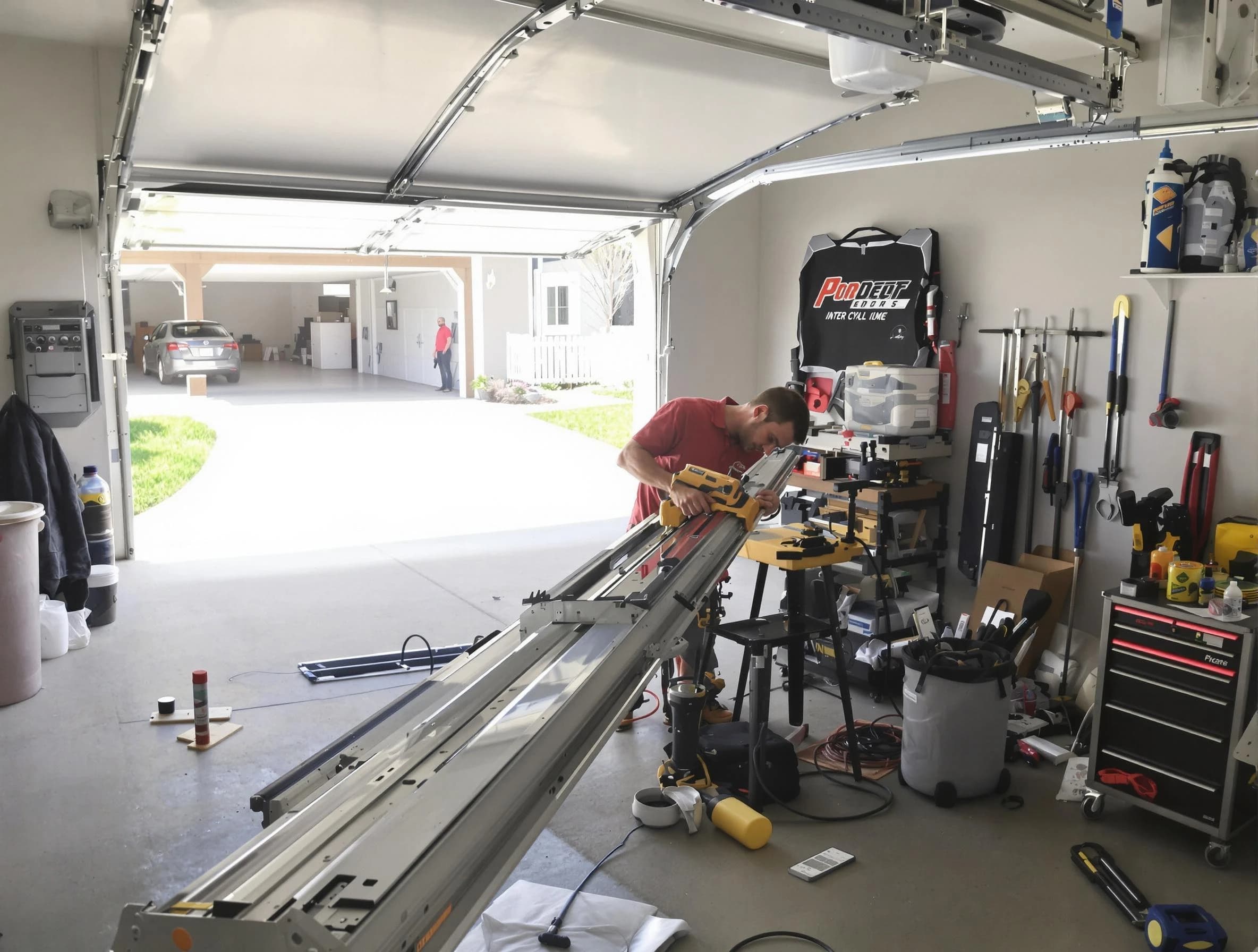 North Plainfield Garage Door Repair expert performing track repair in North Plainfield