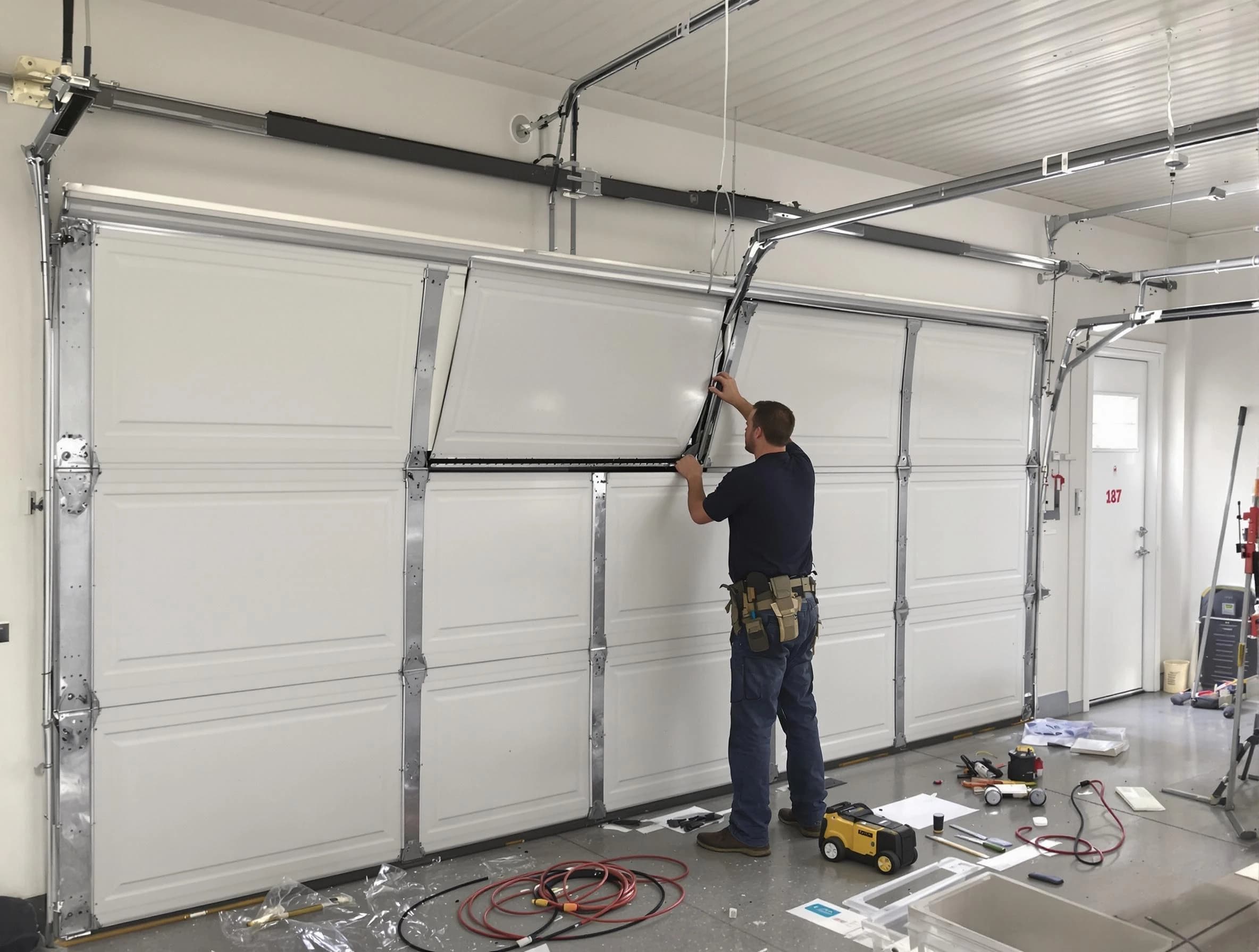 Garage Door Section Replacement in North Plainfield